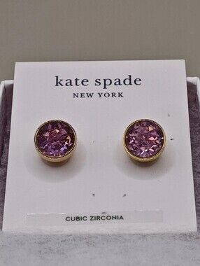 Kate Spade New York Reflecting Pool Light PinkStud Earrings Omega Backs New